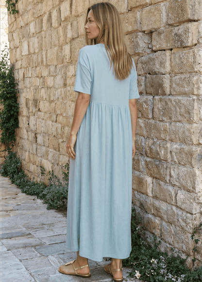 Dusty  Mint Tri-Blend Midi Dress