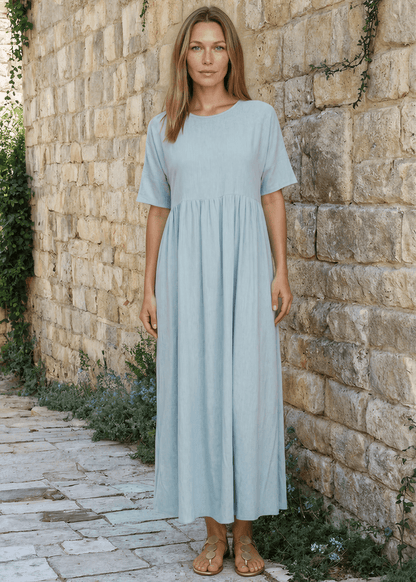 Dusty  Mint Tri-Blend Midi Dress
