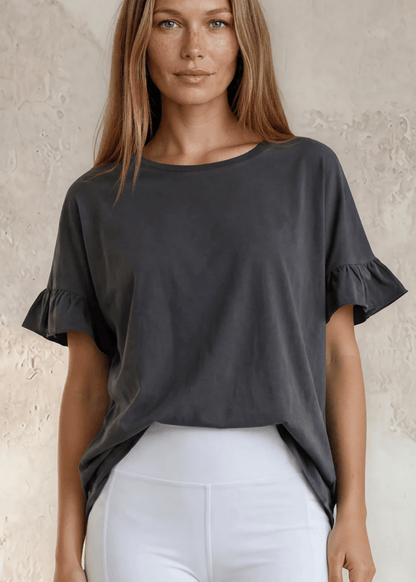 Rita Ruffled Sleeve Loose Fit Tee