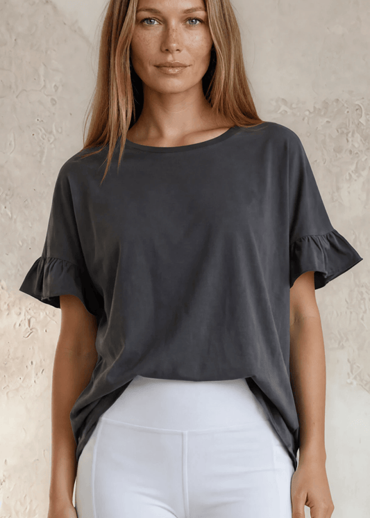 Rita Ruffled Sleeve Loose Fit Tee