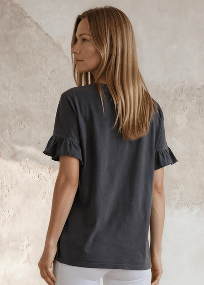 Rita Ruffled Sleeve Loose Fit Tee