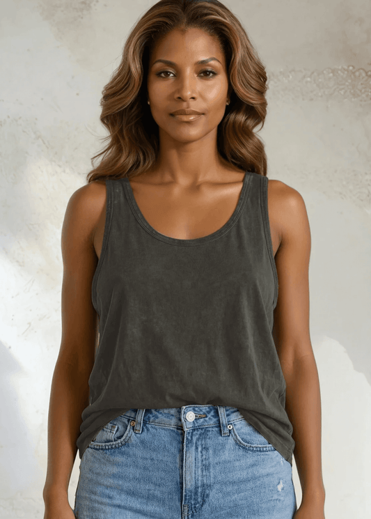 Tampa Bay Top Layer Tank Top in Dark Moss Green