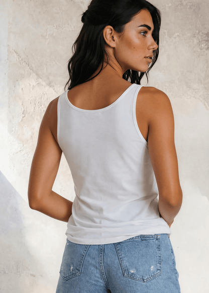 Tampa Bay Top Layer Tank Top in White