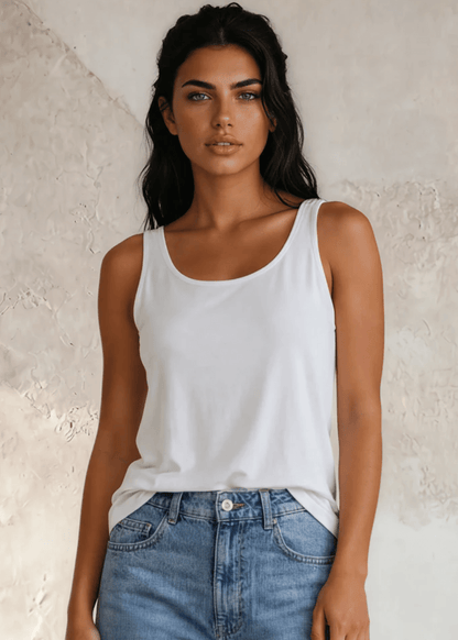 Tampa Bay Top Layer Tank Top in White