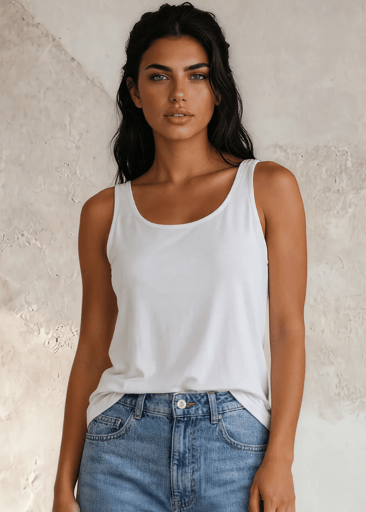 Tampa Bay Top Layer Tank Top in White