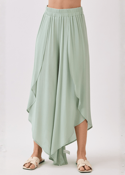 Val's Vacation Flowy Pants (New Sage)