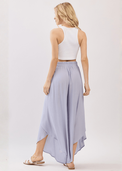 Val's Vacation Flowy Pants (Pale Periwinkle)