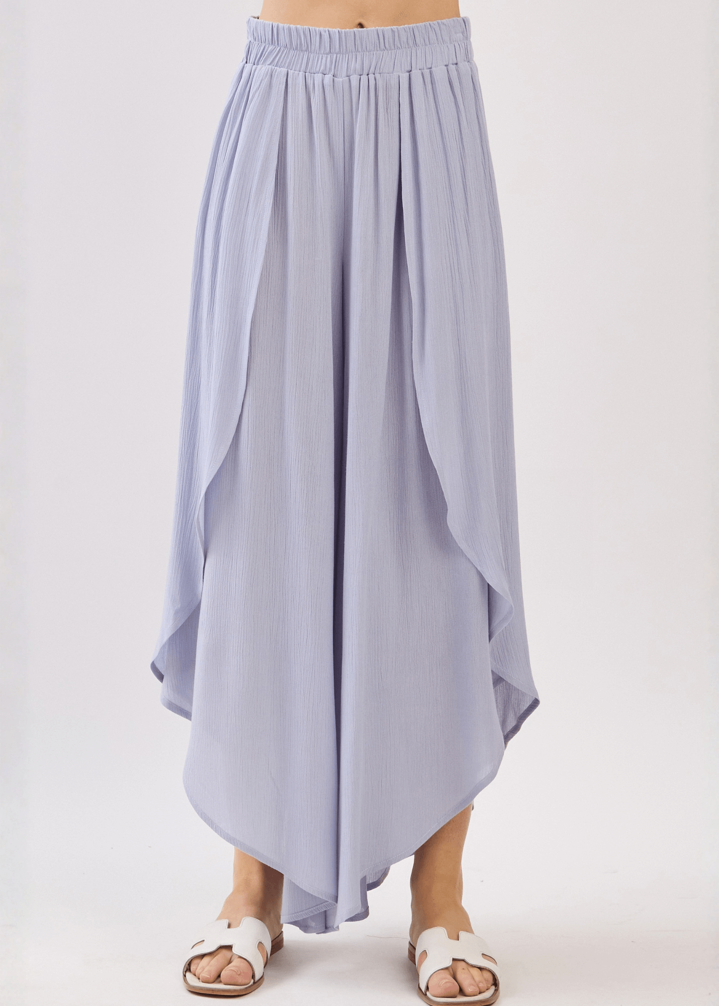 Val's Vacation Flowy Pants (Pale Periwinkle)