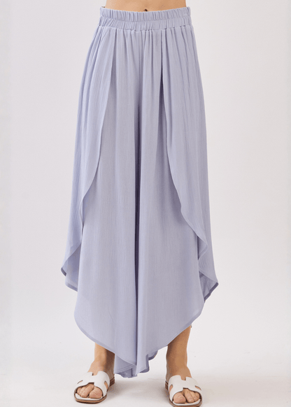 Val's Vacation Flowy Pants (Pale Periwinkle)