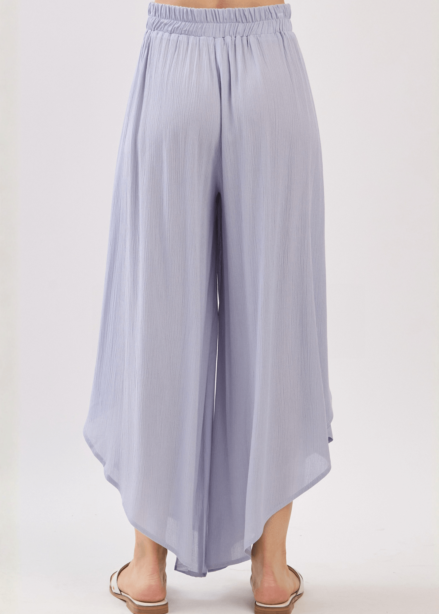 Val's Vacation Flowy Pants (Pale Periwinkle)