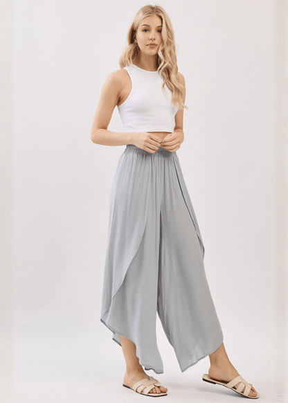Val's Vacation Flowy Pants (Gracious Gray)