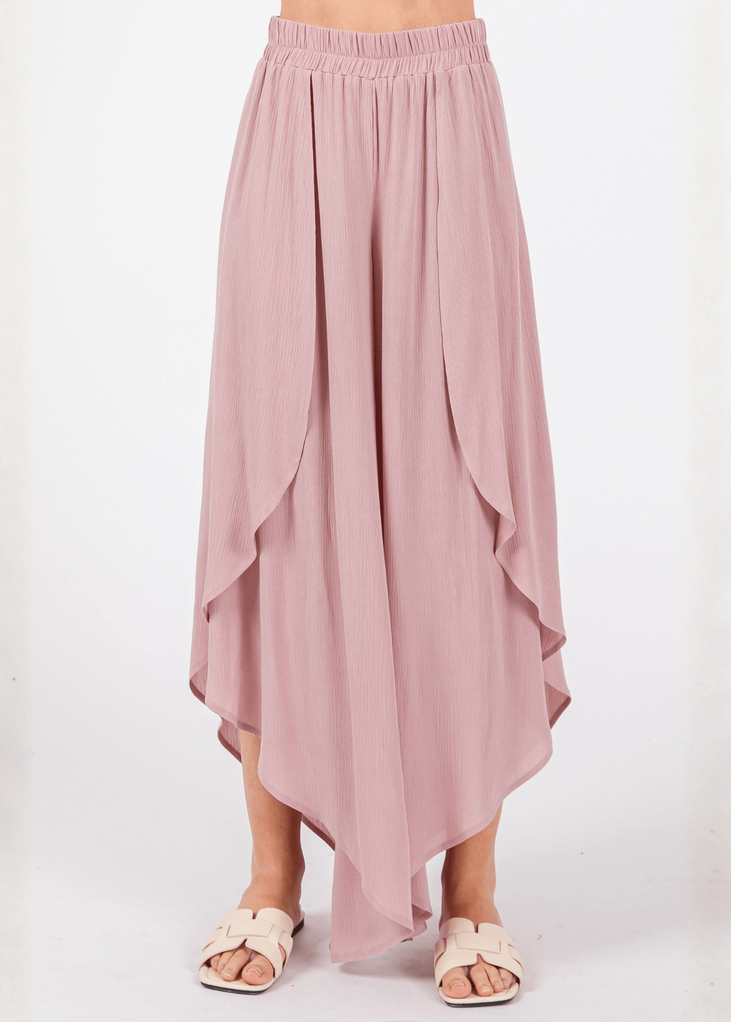 Val's Vacation Flowy Pants (Dusty Rose)