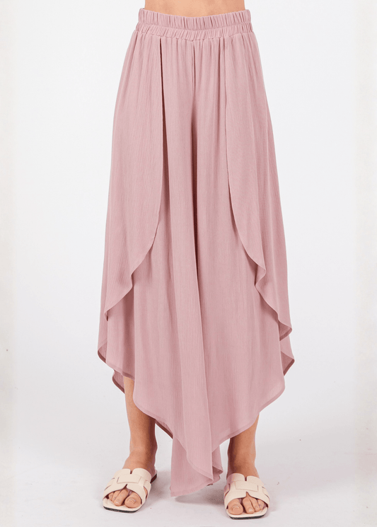 Val's Vacation Flowy Pants (Dusty Rose)