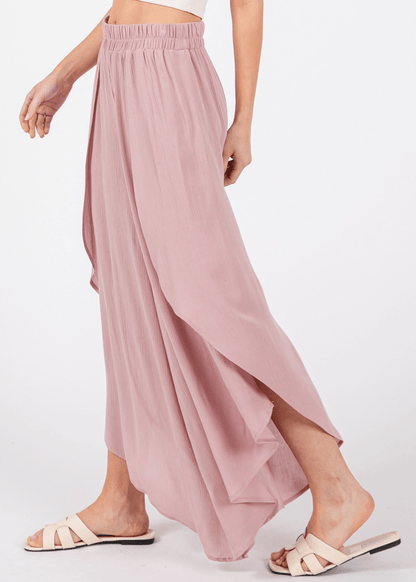 Val's Vacation Flowy Pants (Dusty Rose)
