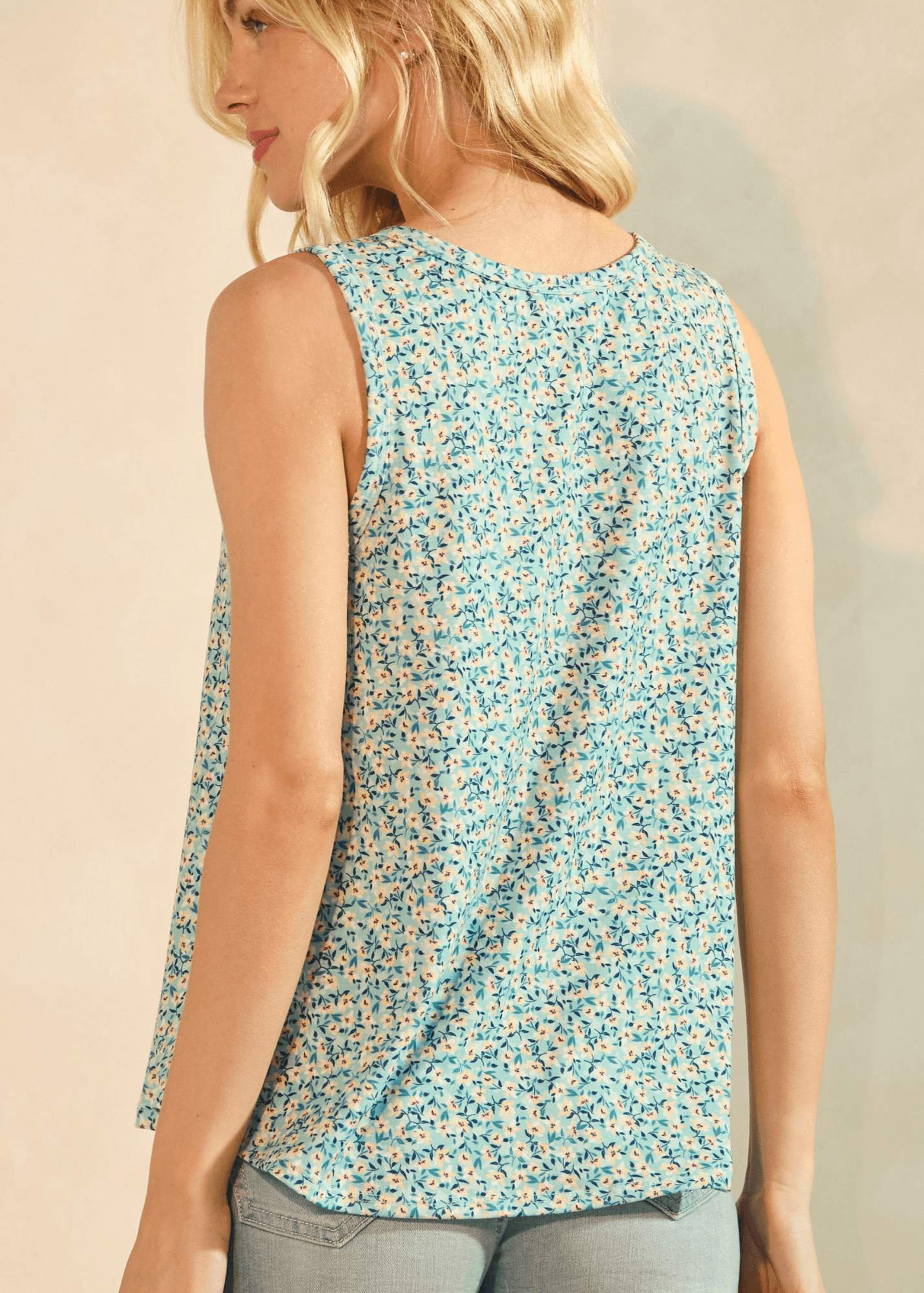 Fresh and Floral Sleeveless Top