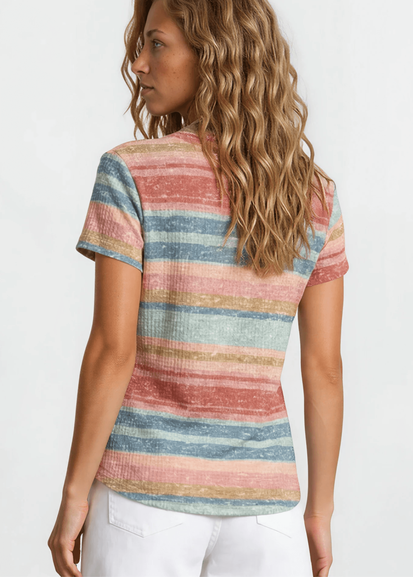 Cary's Colorful Striped Tee