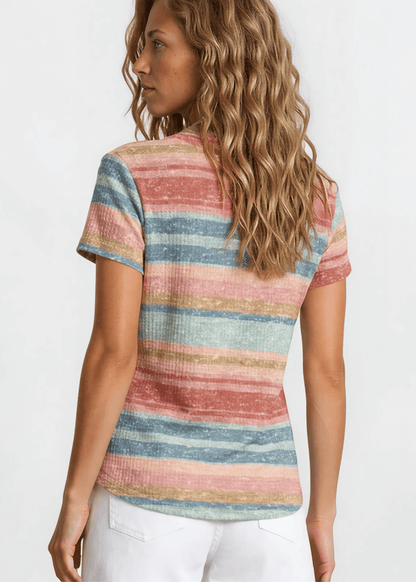 Cary's Colorful Striped Tee