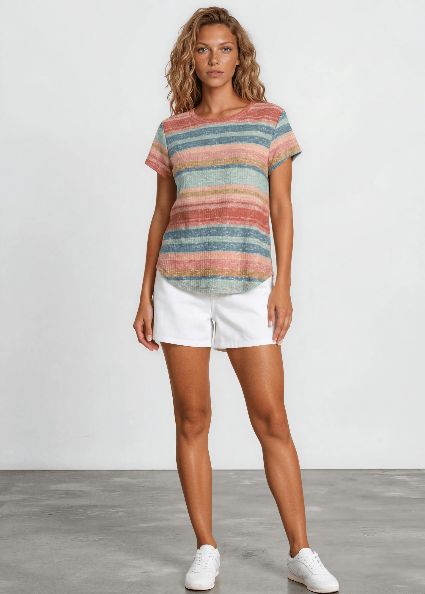 Cary's Colorful Striped Tee