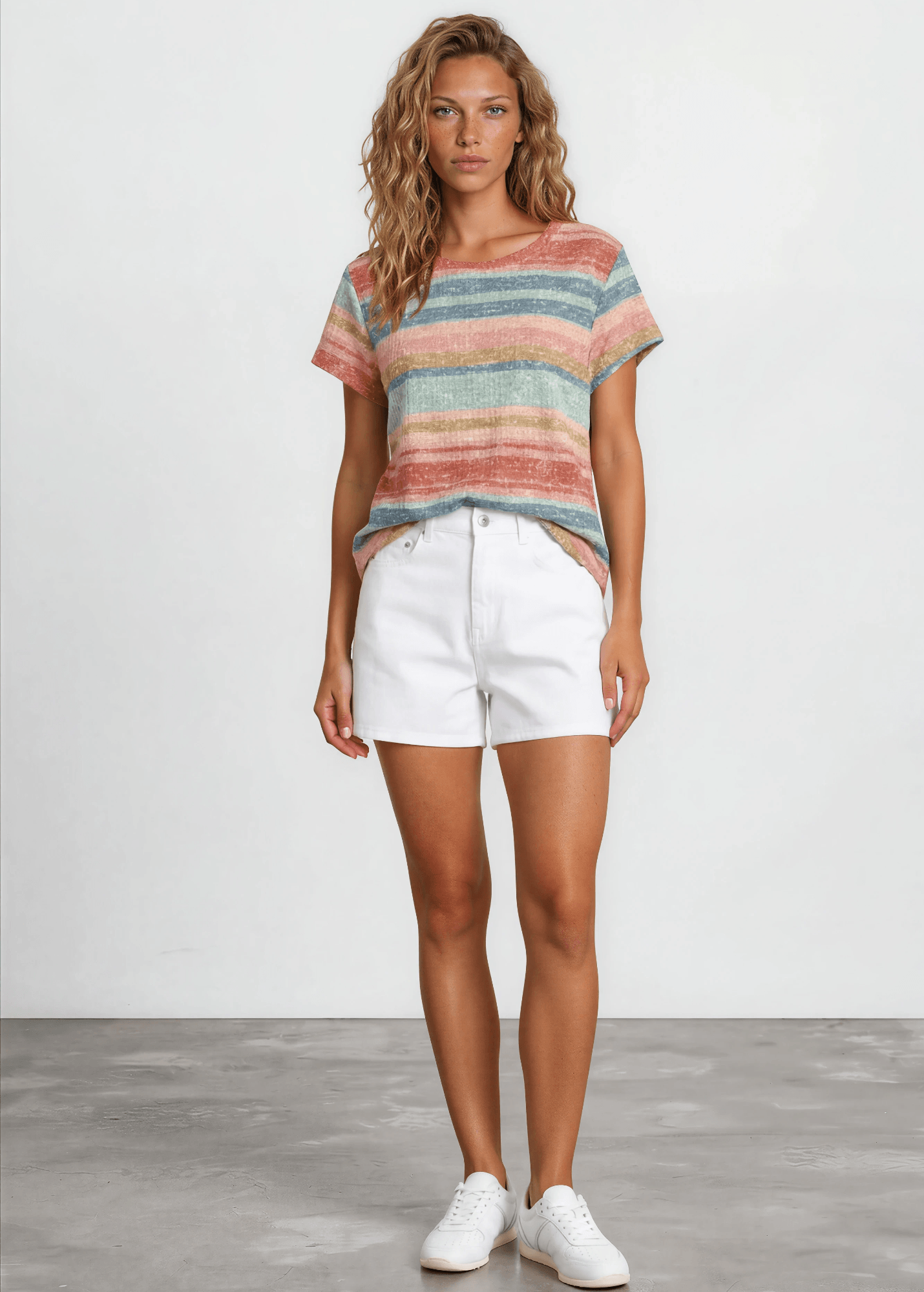 Cary's Colorful Striped Tee