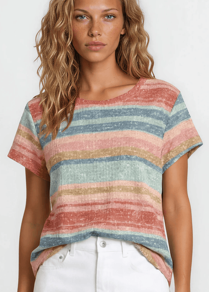 Cary's Colorful Striped Tee