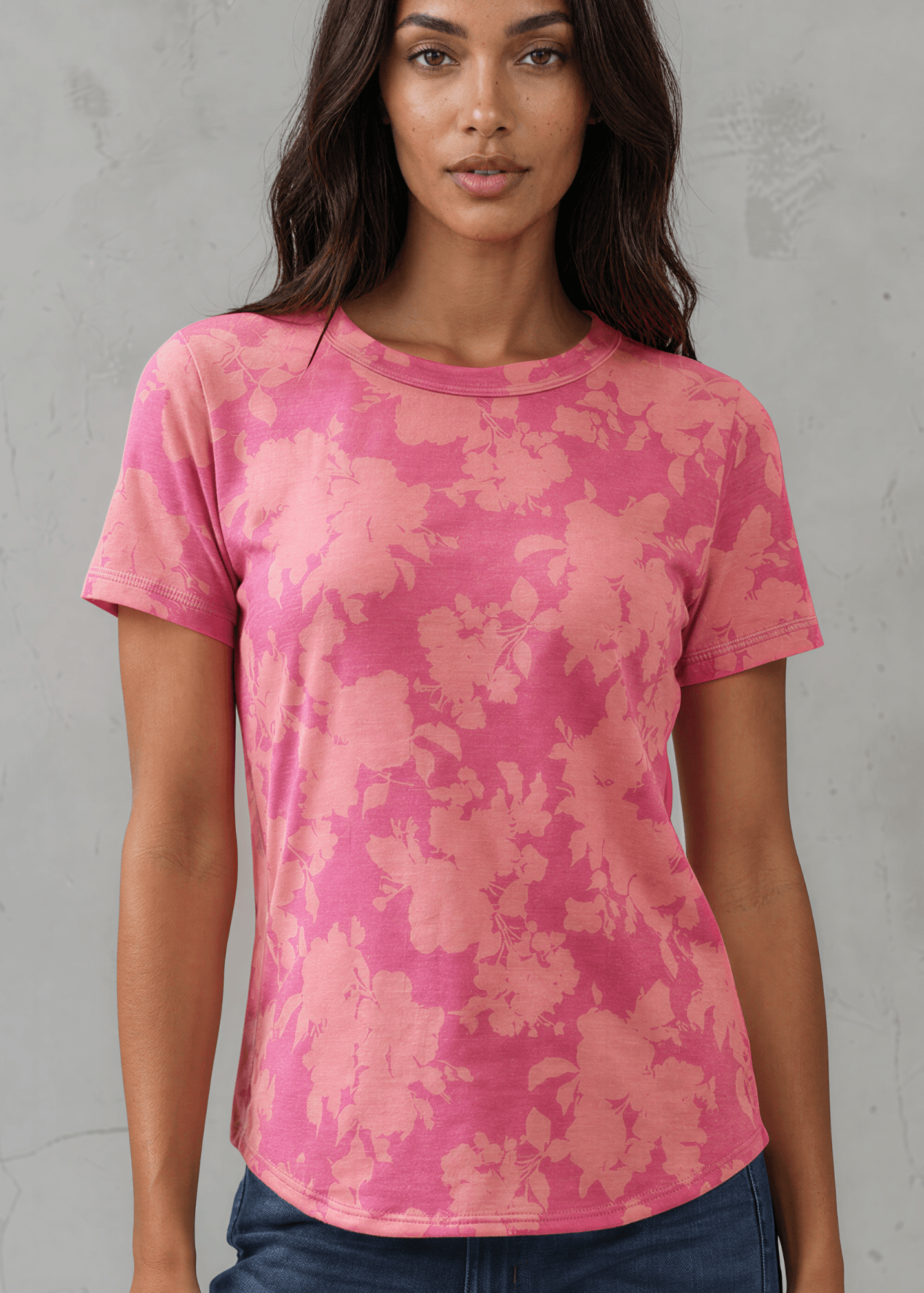 Fuchsia Floral Fashion Tee