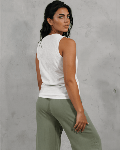 Courtney Cotton Surplice V Neck Top