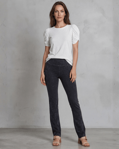 Milly Cotton Puff Sleeve Top with Knot Detail