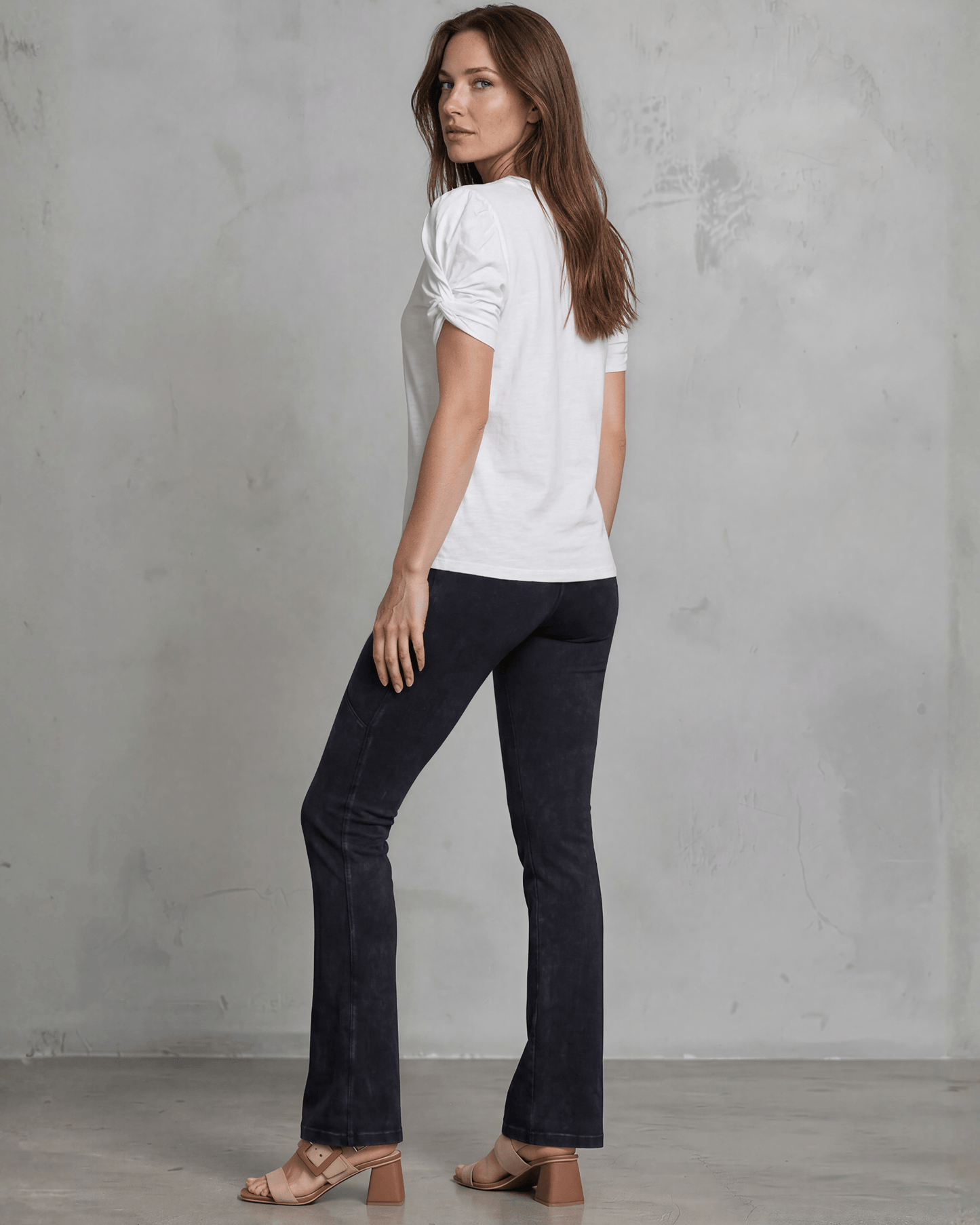 Milly Cotton Puff Sleeve Top with Knot Detail