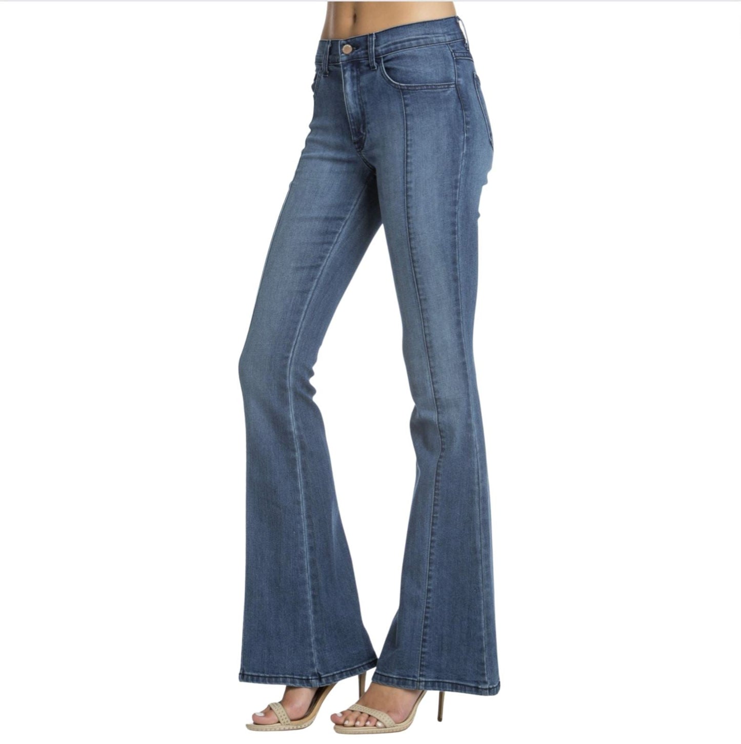 Rumor Has It Front Seam Flared Denim Jeans - Clearance Final Sale