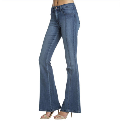 Rumor Has It Front Seam Flared Denim Jeans - Clearance Final Sale