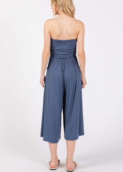 Modern Navy Tube Top Romper