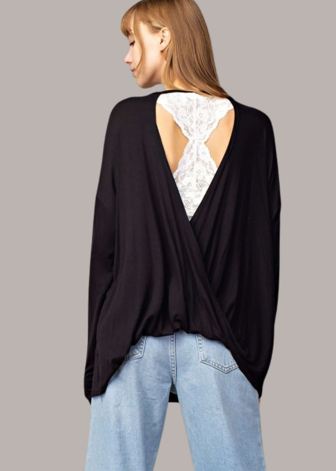 Bamboo Back Drop Top CLEARANCE FINAL SALE