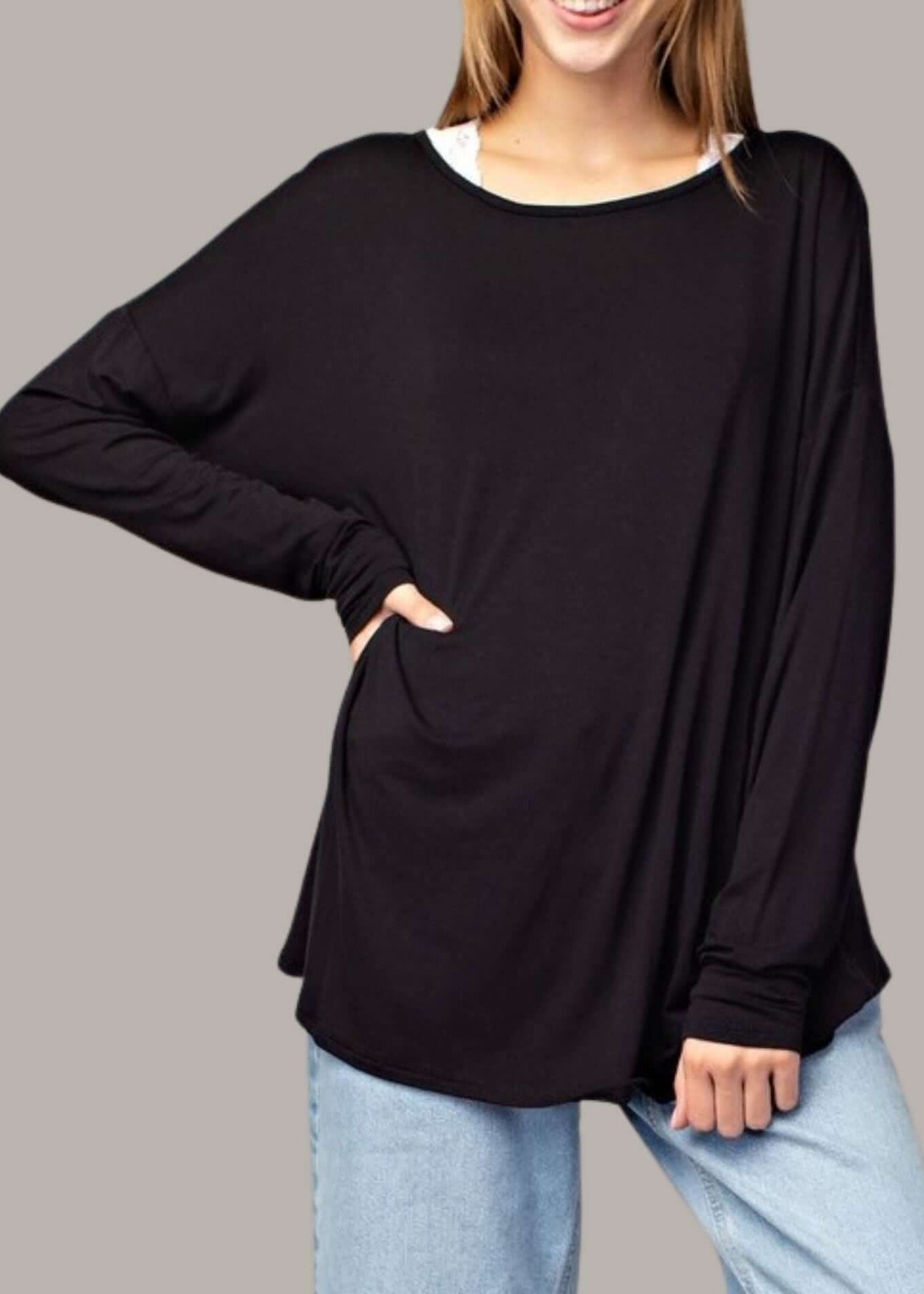 Bamboo Back Drop Top CLEARANCE FINAL SALE