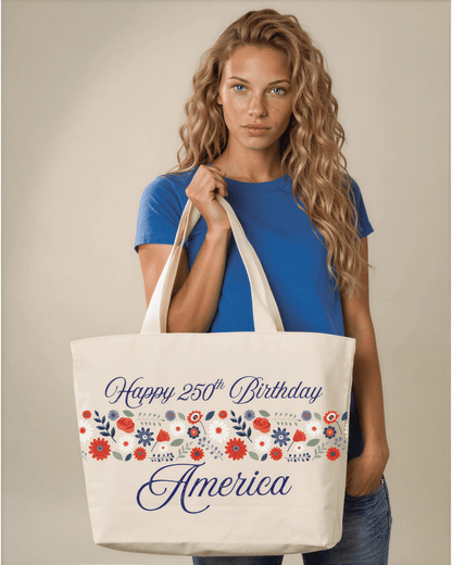America 250 Commemorative Canvas Cotton Bag Made in USA