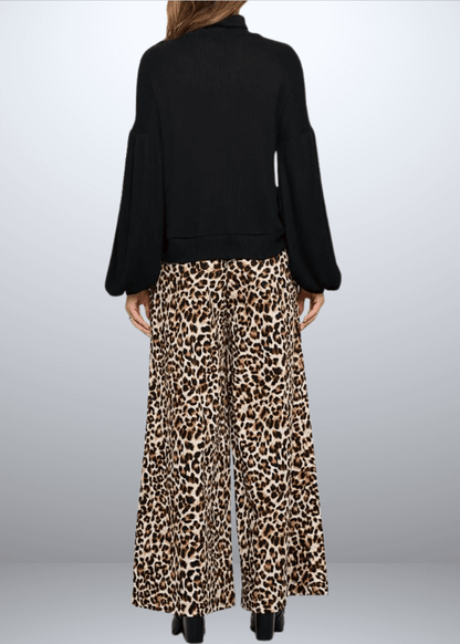 Gloria Puff Sleeve Turtle Neck Sweater