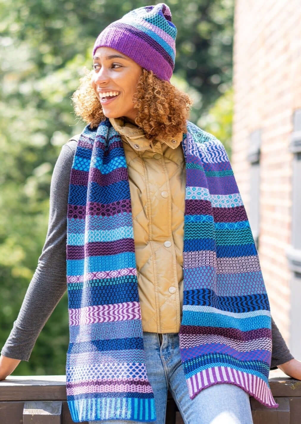 RASPBERRY Knitted Scarf Made in USA