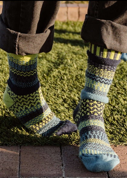 LEMONGRASS Knitted Crew Socks Made in USA
