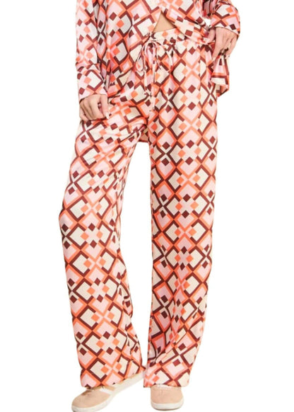 Pink Retro Satin Pants CLEARANCE FINAL SALE
