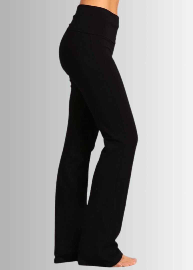 Ellie's Essential Cotton Bootcut Flare Solid Black