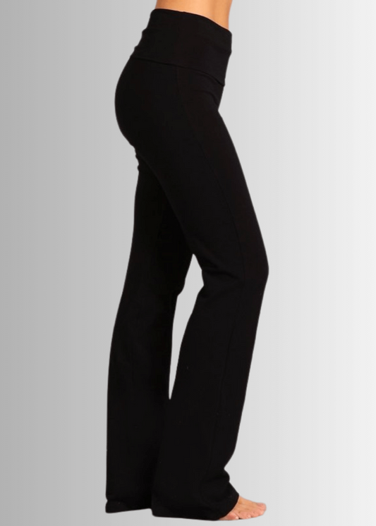Ellie's Essential Cotton Bootcut Flare Solid Black