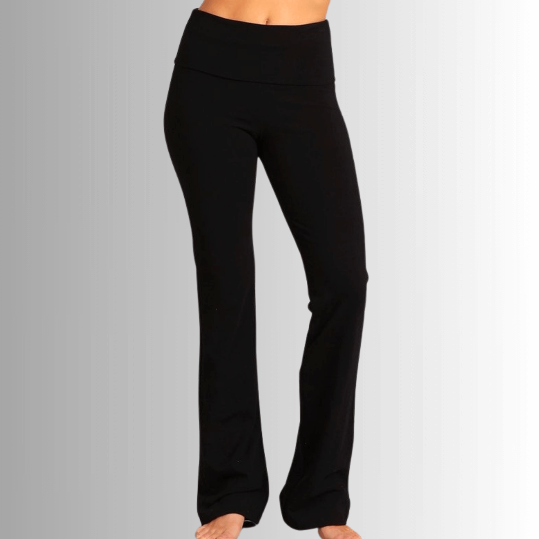 Ellie's Essential Cotton Bootcut Flare Solid Black