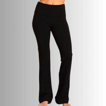 Ellie's Essential Cotton Bootcut Flare Solid Black