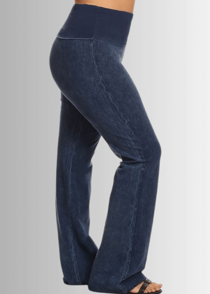 Ellie's Essential Cotton Stretch Bootcut Flare Plus Size Dark Denim