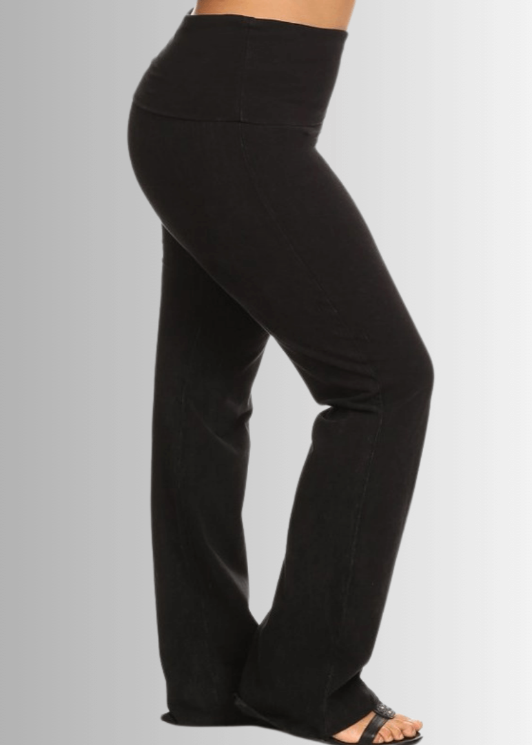 Ellie's Essential Cotton Stretch Bootcut Flare Plus Size Black Denim