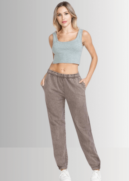 All Day French Terry Pocket Joggers Desert Taupe