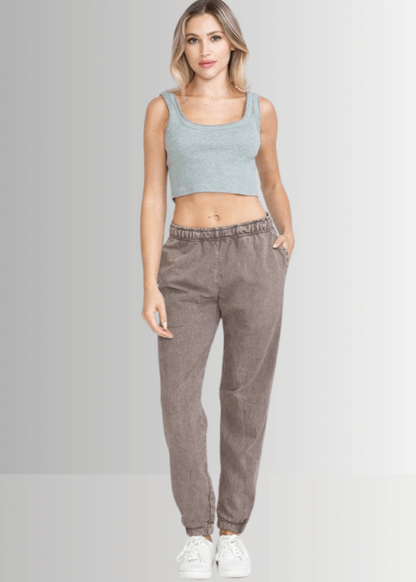 All Day French Terry Pocket Joggers Desert Taupe