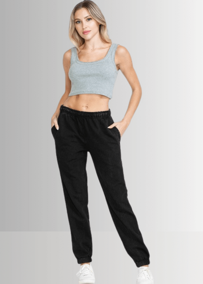 All Day French Terry Pocket Joggers Dark Ash Grey