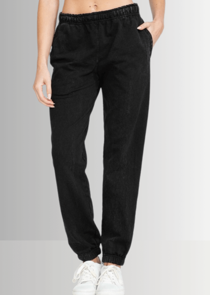 All Day French Terry Pocket Joggers in Light Denim