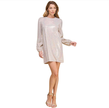 Glam Puff Sleeve Mini Dress CLEARANCE FINAL SALE