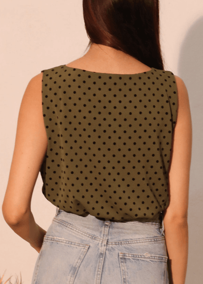 Flocked Polka Dot Set